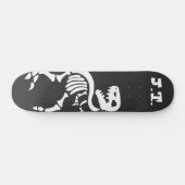 Skateboard T-rex avec votre initiale (Horz)