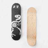 Skateboard T-rex avec votre initiale (Recto)