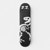Skateboard T-rex avec votre initiale (Devant)
