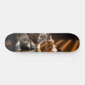 Skateboard Tabby Cat Jouer Aux Échecs (Horz)