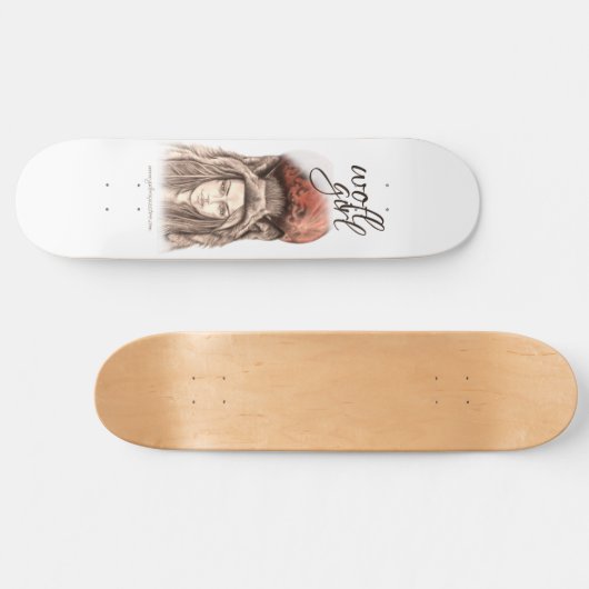 Skateboard Tabla de Patinage modélisation Wolf girl. (Horz)