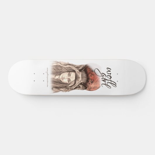 Skateboard Tabla de Patinage modélisation Wolf girl. (Horz)