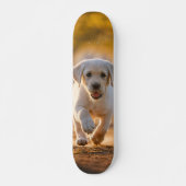 Skateboard Tabla de Skate Cachorro Blanco Corriendo (Devant)