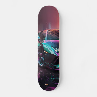 Skateboard Tabla de Skate Deportivo de Tonos Violeta y Azul