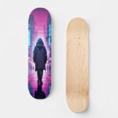 Skateboard Tabla de Skate Figura de Espalda Encapuchada (Recto)