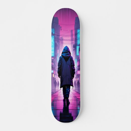Skateboard Tabla de Skate Figura de Espalda Encapuchada (Devant)
