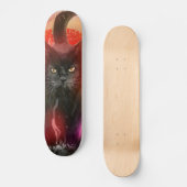 Skateboard Tabla de Skate Gato Negro (Recto)