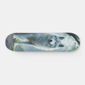 Skateboard Tabla de Skate Lobo Blanco Salvaje (Horz)