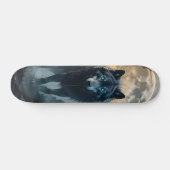 Skateboard Tabla de Skate Lobo Feroz con luna llena (Horz)
