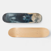 Skateboard Tabla de Skate Lobo Feroz con luna llena (Horz)