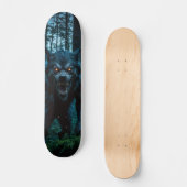 Skateboard Tabla de Skate Lobo Monstruoso en el Bosque (Recto)