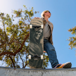 Skateboard Tabla de Skate Perfil Encapuchado de Esqueleto
