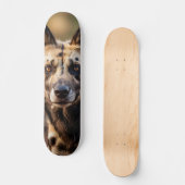 Skateboard Tabla de Skate Perro Salvaje Africano Atento (Recto)