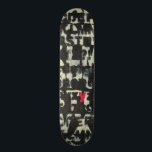 Skateboard Tableau alphabétique de Norman Wyatt<br><div class="desc">Si vous aimez passer des examens de vision, ce tableau est pour vous ! La lettre de l'alphabet anglais s'impose l'une sur l'autre, les obscurcissant presque dans ce tableau de Norman Wyatt. La lettre Y se distingue grâce à sa coloration rose.</div>