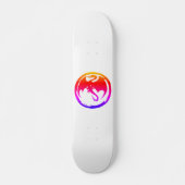 Skateboard Tableau blanc Neon Dragon (Devant)