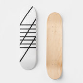 Skateboard Tableau de bord Abstrait noir et blanc (Recto)