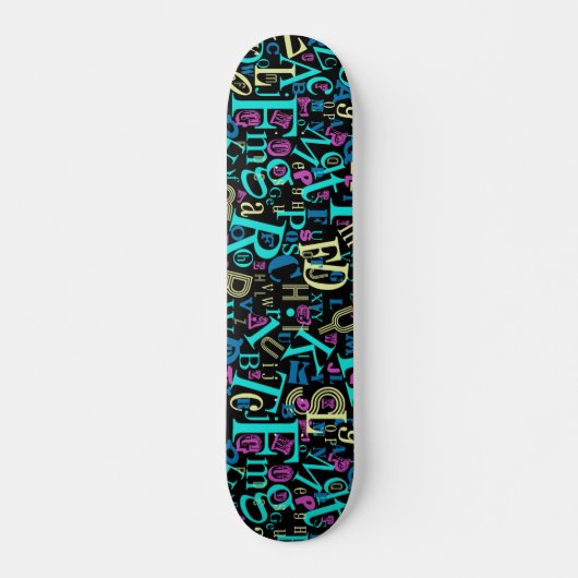 Skateboard Tableau de bord Alphabet (Devant)