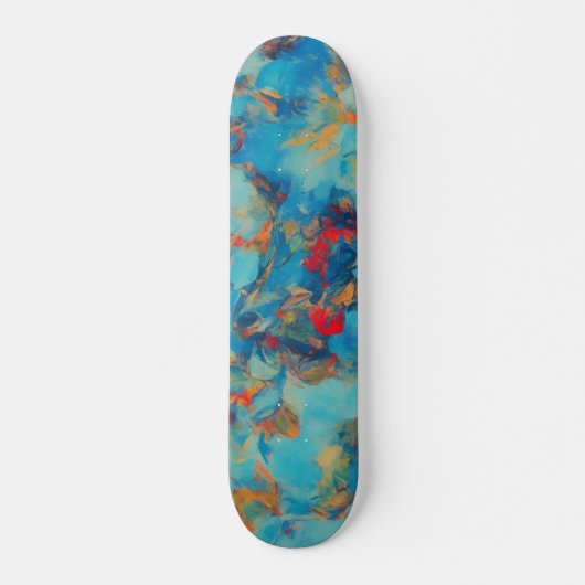 Skateboard Tableau de bord bleu Abstrait (Devant)