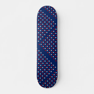 Skateboard Tableau de bord bleu/blanc étoile