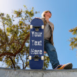 Skateboard Tableau de bord bleu Jeans Fabric<br><div class="desc">Blue Jeans Fabric - Ajouter votre texte - Personnalisable</div>