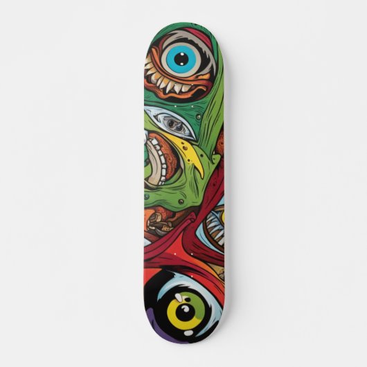 Skateboard Tableau de bord Brown de la Marine Abstraite (Devant)