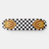 Skateboard tableau de bord damier Rustique Lion King Crown (Horz)