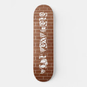 Skateboard Tableau de bord de briques de texte personnalisé (Recto)