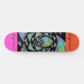 Skateboard Tableau de bord de conception Plante Abstrait (Horz)