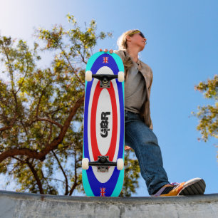 Skateboard Tableau de bord des couleurs britanniques du texte