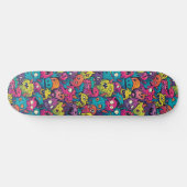 Skateboard Tableau de bord des monstres de dessin cool (Horz)