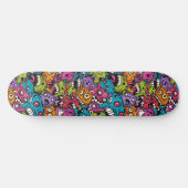 Skateboard Tableau de bord des monstres de dessin cool (Horz)