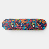 Skateboard Tableau de bord des monstres de dessin cool (Horz)