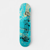 Skateboard Tableau de bord des notes musicales (Devant)