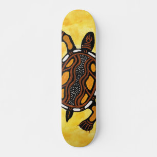 Skateboard Tableau de bord des tortues d'art autochtones