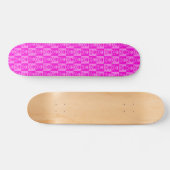 Skateboard Tableau de bord du crâne rose (Horz)