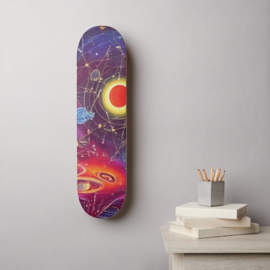 Skateboard Tableau de bord du diagramme cosmique (Art mural)