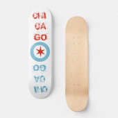 Skateboard Tableau de bord du drapeau de Chicago (Recto)