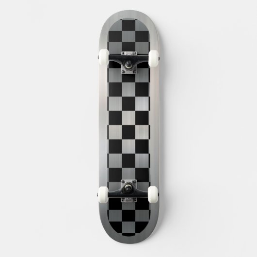 Skateboard Tableau de bord en métal brillant (Recto)