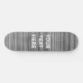 Skateboard Tableau de bord en tissu gris Conception de votre  (Horz)