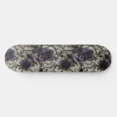 Skateboard Tableau de bord gothique noir violet Roses et arai (Horz)