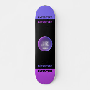 Skateboard Tableau de bord JK 2022 Texte personnalisé