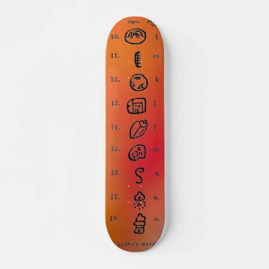 Skateboard Tableau de bord Maya Alphabet (Devant)