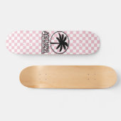 Skateboard Tableau de bord Motif rose et blanc (Horz)