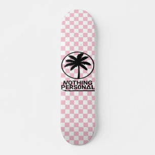 Skateboard Tableau de bord Motif rose et blanc