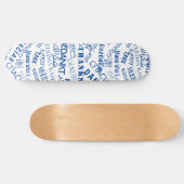 Skateboard Tableau de bord multilingue Merci (Horz)
