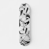 Skateboard Tableau de bord noir et blanc en mouvement (Devant)