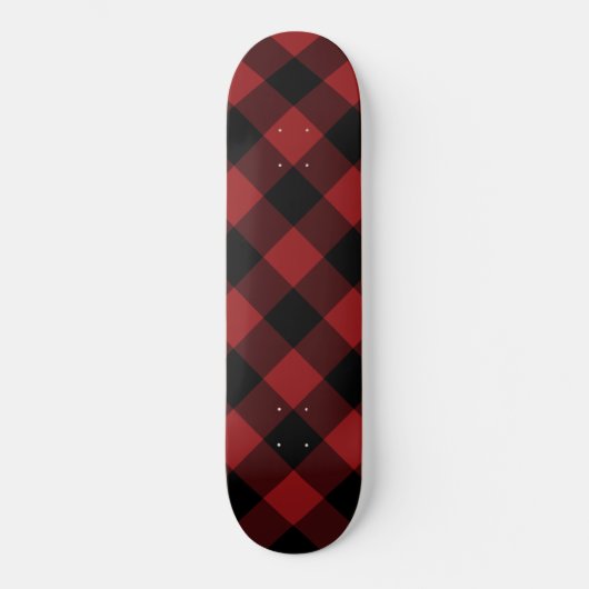 Skateboard Tableau de bord noir et rouge (Recto)