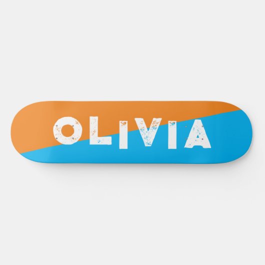 Skateboard tableau de bord orange et bleu (Horz)