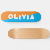 Skateboard tableau de bord orange et bleu (Horz)