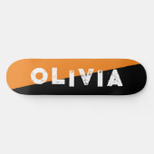 Skateboard tableau de bord orange et noir (Horz)